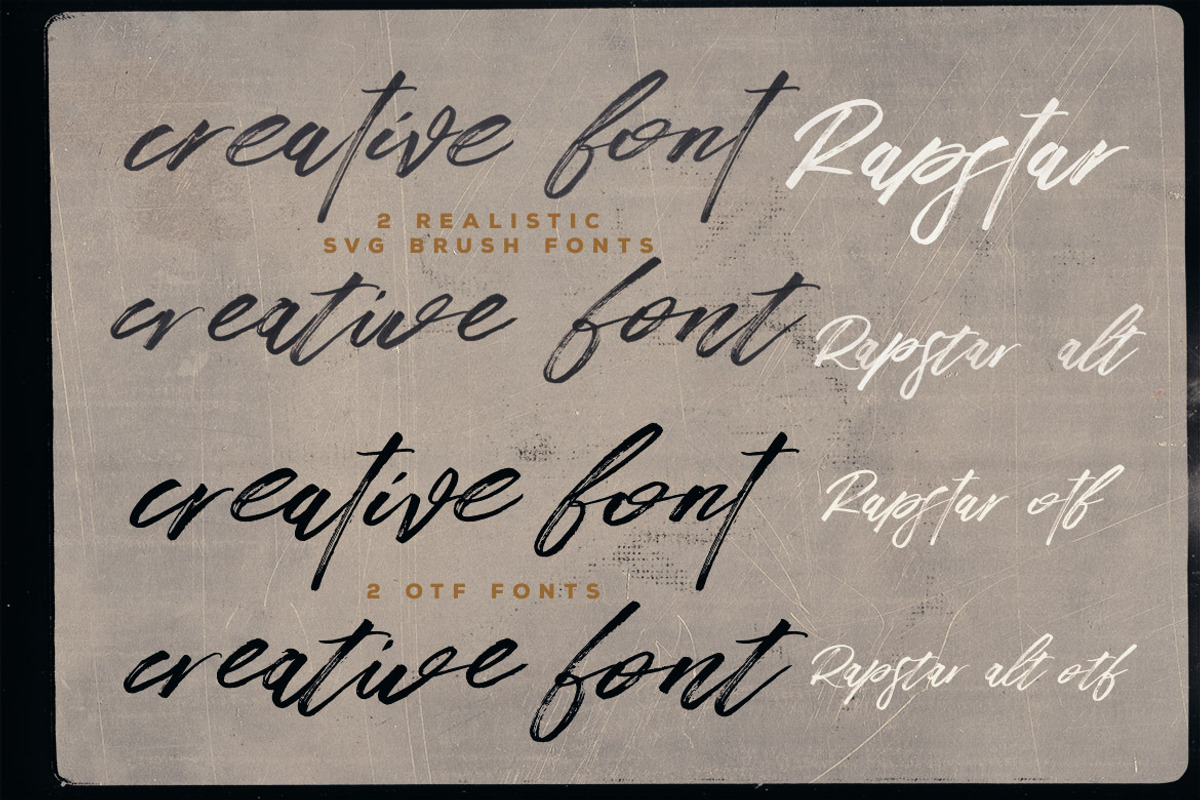 Rapstar Brush & SVG Font preview 3