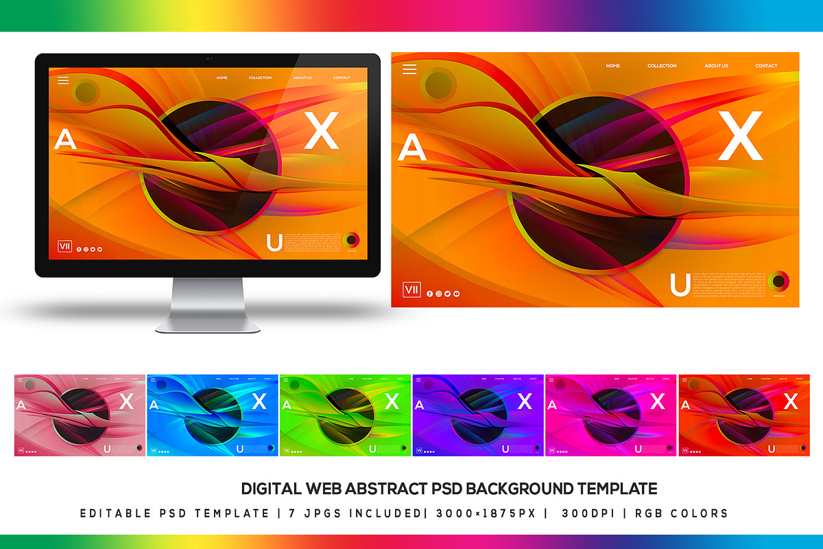Digital Web BG Abstract Photoshop, a Websites & App Template by angelicafx (Photo 1 of 5)