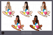 Pool party fashion clipart png, an Illustration by Parinaz Wadia Design (Thumbnail 6 of 9)