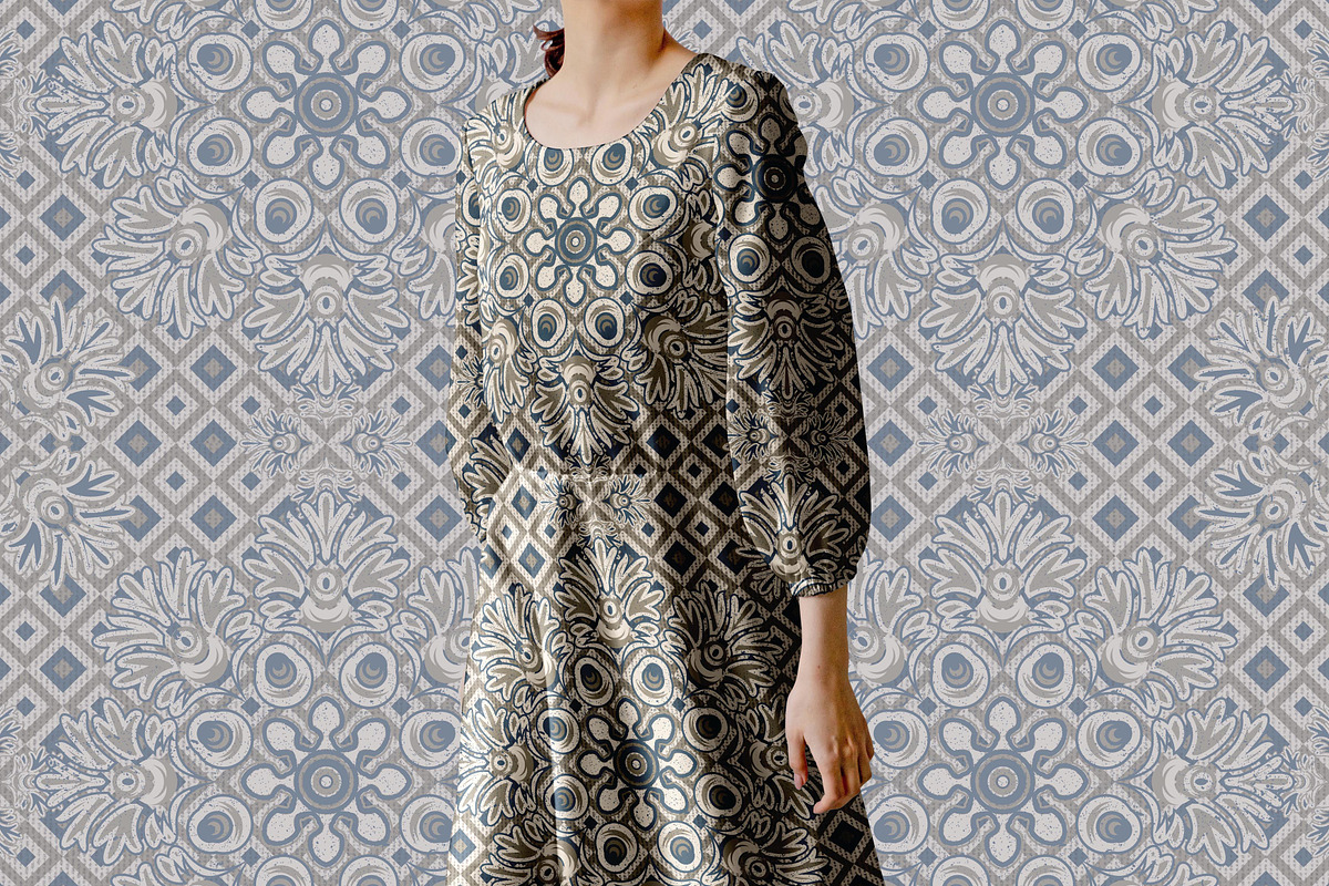 Vintage Floral Ornament, a Pattern Graphic by AAN Seamless Shop (Photo 3 of 4)