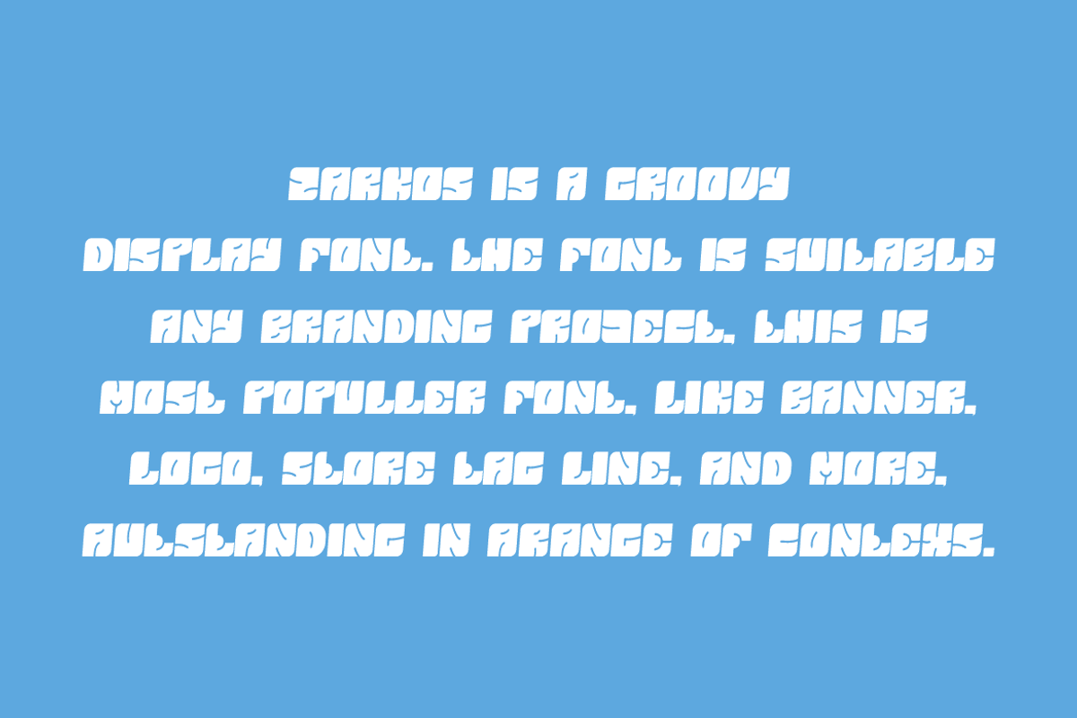 Zarkos - Bold Heavy Font, a Sans Serif Font by QR Design Studio (Photo 4 of 6)