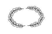 Botanical Oval Wreath Frame Bundle, an Illustration by Designer_Momina (Thumbnail 45 of 51)