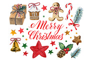Christmas set, a Decorative Illustration by Watercolor life (Thumbnail 1 of 4)