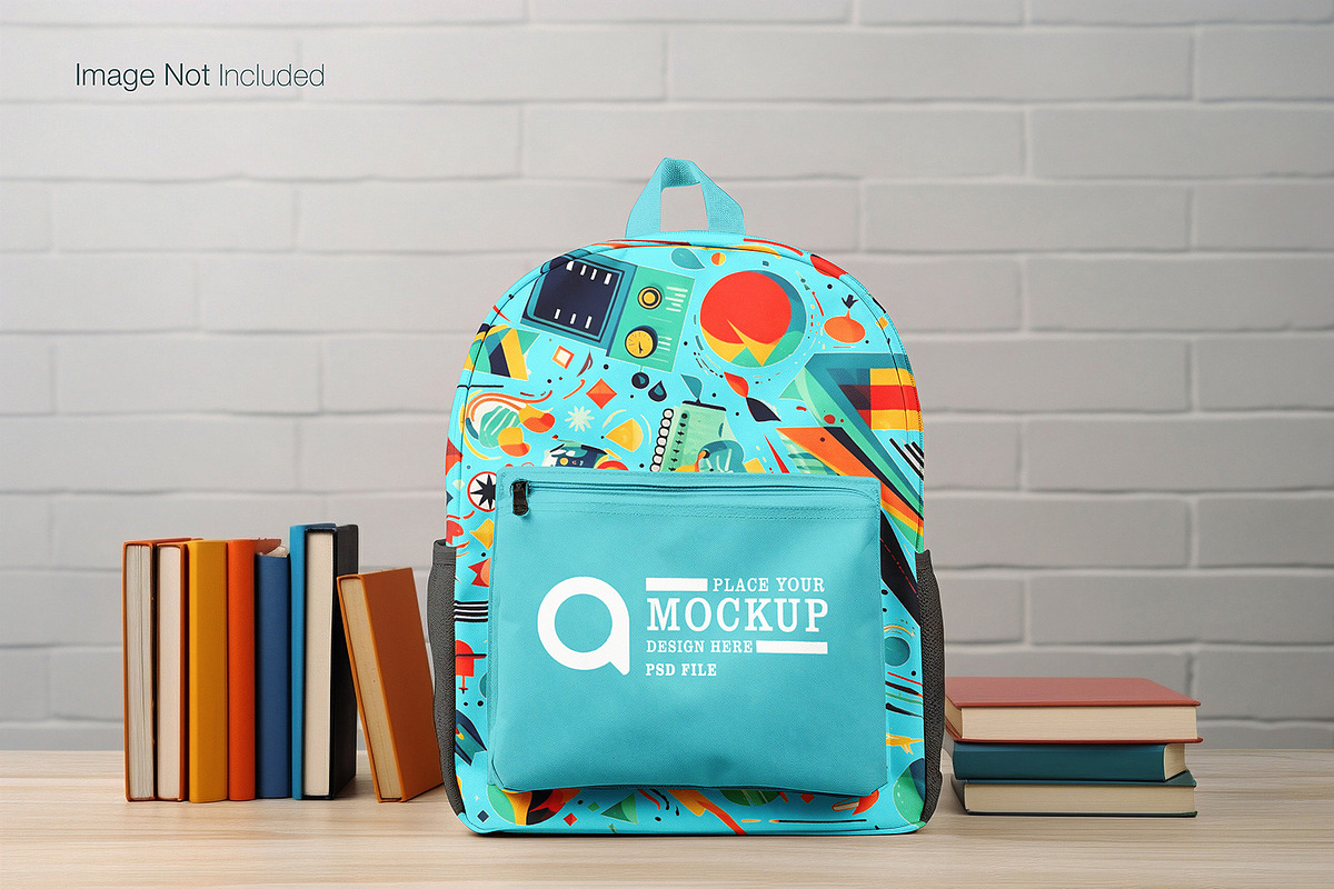 School bagpack mockup design, a Product Mockup by Raihan Rahman (Photo 1 of 8)