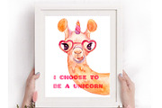 Llama peekaboo - watercolor clipart, an Animal Illustration by DigitalDream (Thumbnail 5 of 5)