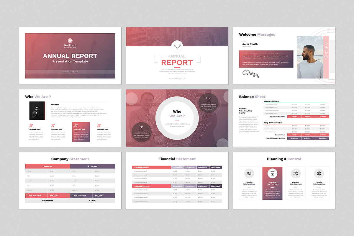Annual Report Presentation Template, a Presentation Template by GenerousArt (Photo 2 of 8)