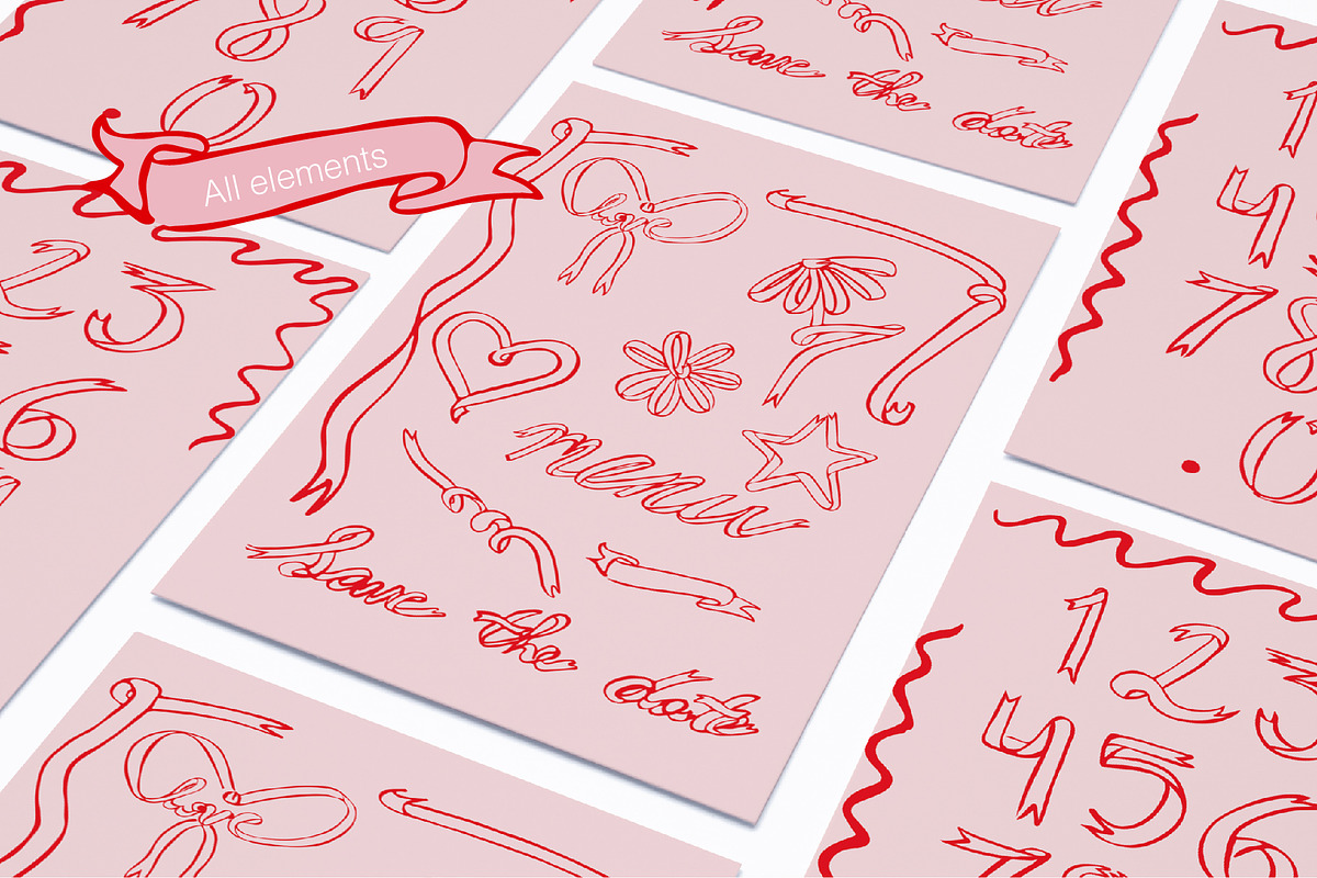 Ribbon bundle vector illustrations, an Object Graphic by MayBay Studio (Photo 2 of 4)