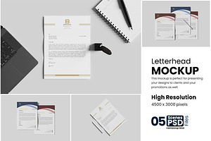 Letterhead Mockup, a Product Mockup by bimockup