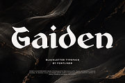 Gaiden - Bold Blackletter Font, a Blackletter Font by Font Liner (Thumbnail 1 of 10)