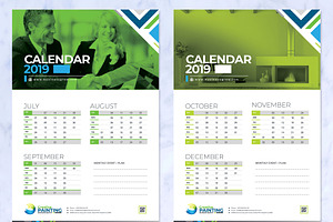 2019 Wall And Desk Calendar Design