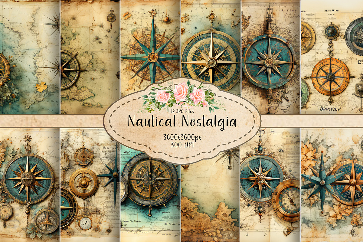Antique Maritime Chronicles, a Background Graphic by Curve Design (Photo 1 of 8)
