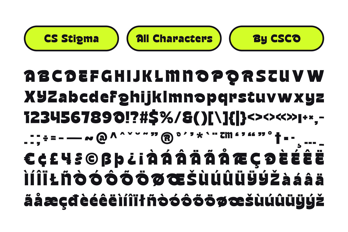 CS Stigma – Bold Font, a Sans Serif Font by Craft Supply Co. (Photo 8 of 8)