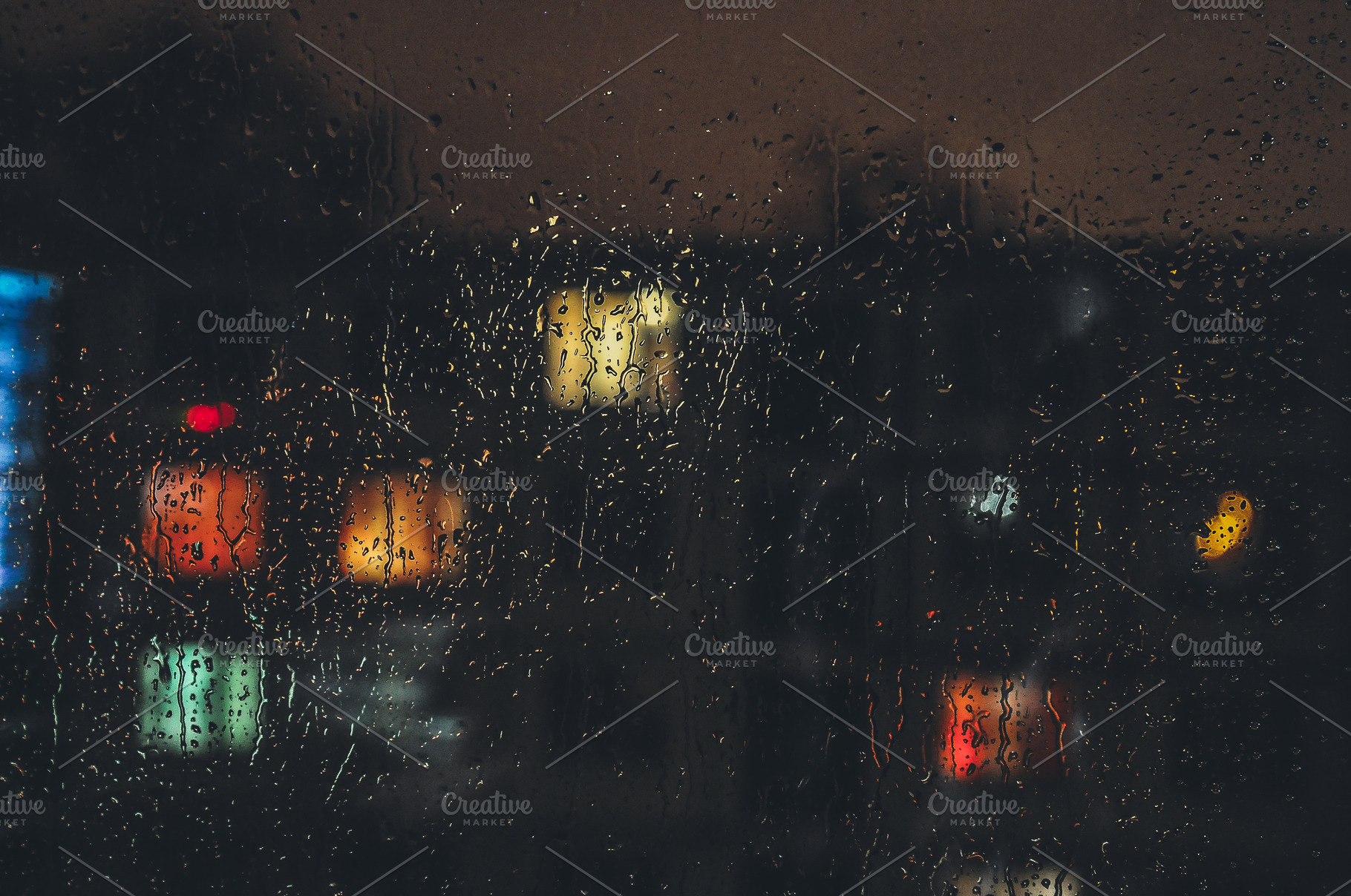 Abstract rain wet night background, an Abstract Photo by Dominik Day