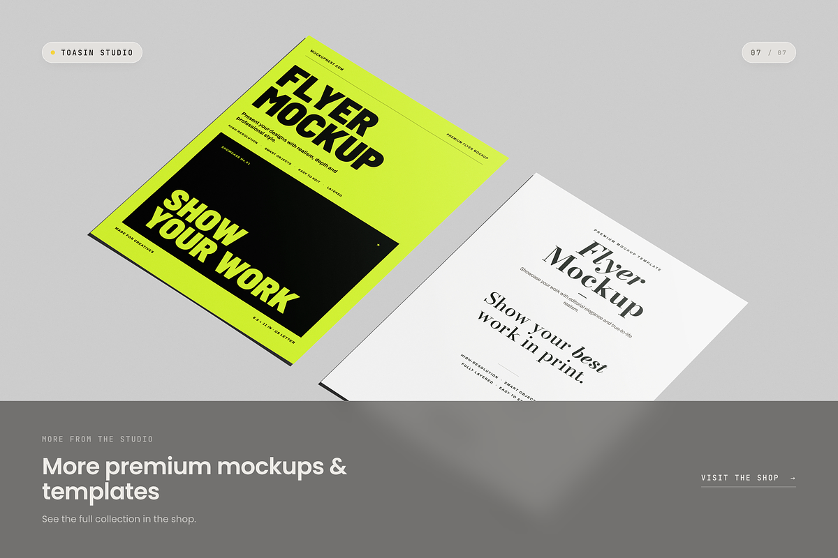US Letter Flyer Mockup, an Advertising Mockup by Toasin Studio (Photo 7 of 7)