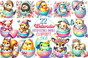 Easter Eggshell Animals Sublimation, an Illustration by DreamCafeArt (Thumbnail 1 of 5)