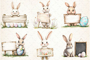 Easter Bunny Sign Board Sublimation, an Illustration by Watercolor design (Thumbnail 3 of 4)
