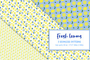 Digital Paper Pack Fresh Lemons, a Pattern Graphic by Akwadesign (Thumbnail 5 of 7)