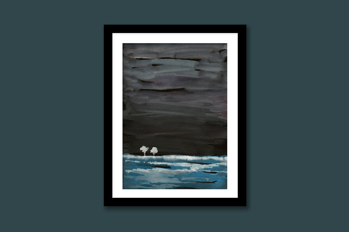 Dark Nights - Watercolor Art, a Background Graphic by Marmoris.Arts (Photo 11 of 14)