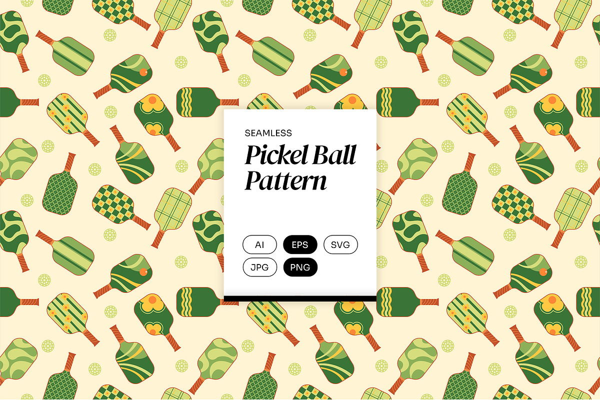 Pickle Ball Pattern, a Pattern Graphic by Neermana (Photo 1 of 5)