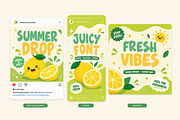 Lemon Chomp - Fresh Display Font, a Symbol Font by figuree studio (Thumbnail 5 of 7)