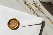 Gold Foil Effect Wax Seal Mockup, a Mockup by Julia Anderi - Studio (Thumbnail 2 of 2)