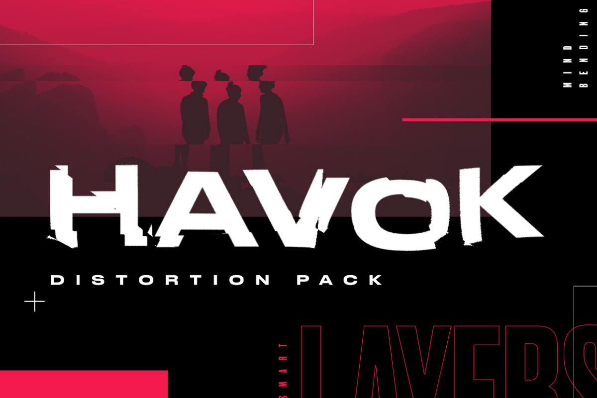 HAVOK: DISTORTION PACK, a Layer Style Add-On by GOAT Design Co. (Photo 2 of 5)