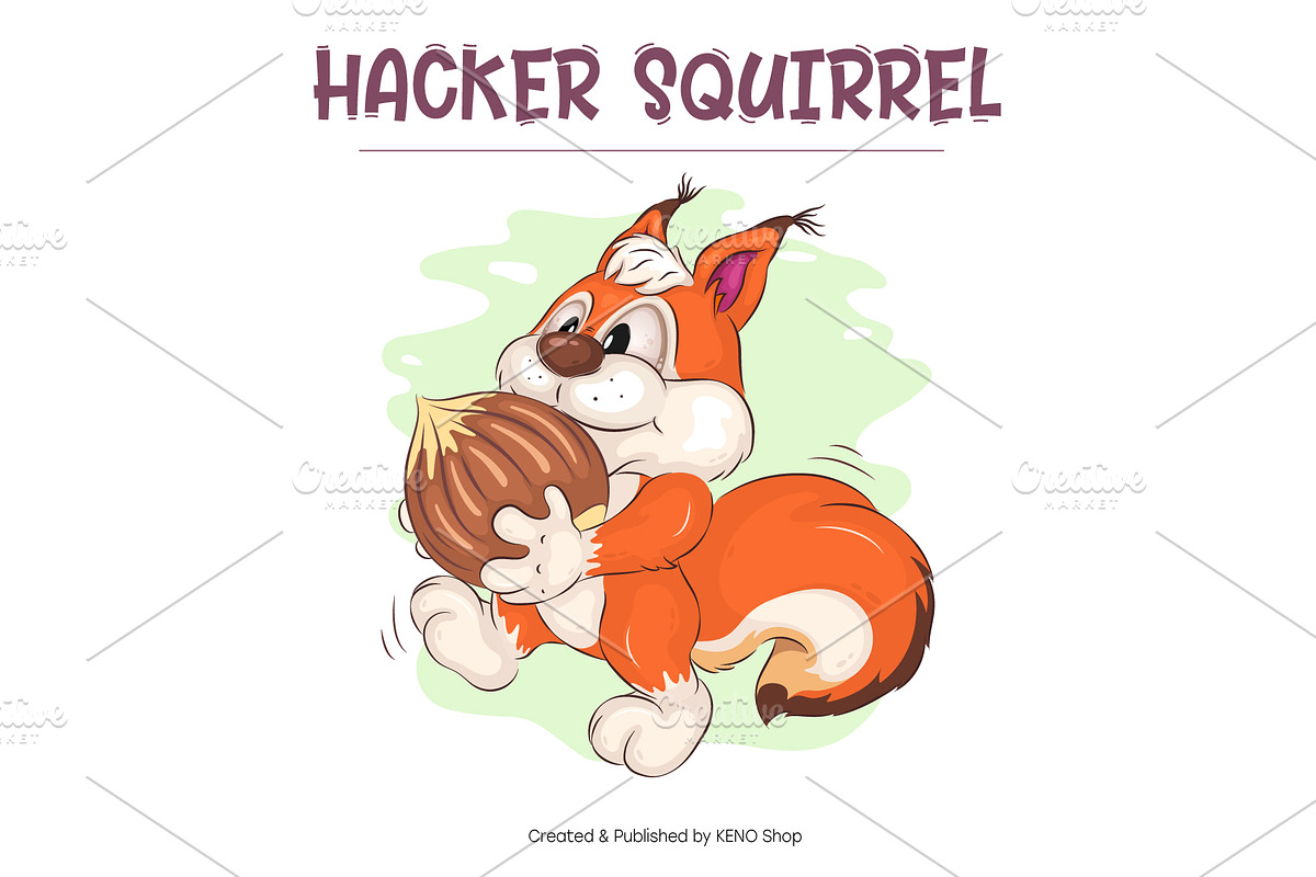 Set of Cartoon Squirrels 02. Craft, an Animal Illustration by KENO Mascots (Photo 6 of 7)