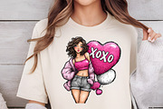 Whimsical Valentine’s Day Cute Girl, an Illustration by DreamCafeArt (Thumbnail 4 of 6)