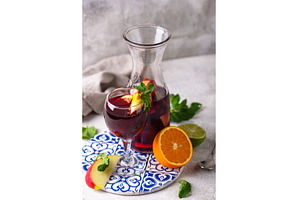 Traditional Spanish sangria from red, a Food & Drink Photo by Yulia Furman