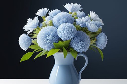 Blue flowers still life photograph, a Nature Photo by ComfortQ