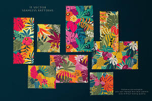 Tropical Collage Vector Collection