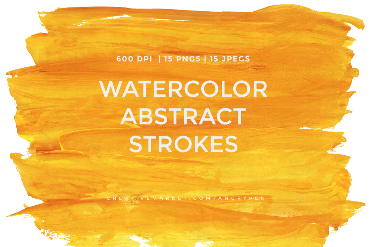 Watercolor Strokes Pack 3, a Texture Graphic by BitByChip