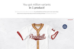 Baseball Jersey 4xMock-ups