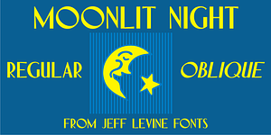 Moonlit Night JNL, a Sans Serif Font by Jeff Levine Fonts