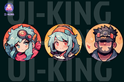 VECTOR FACES UI (5th set), a Person Illustration by UI-KING (Thumbnail 3 of 4)