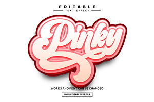 Pinky 3D Editable Text Effect