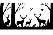 Wildlife Forest Silhouette Vector Bu, an Illustration by Designs_River (Thumbnail 25 of 51)