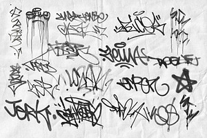 Graffiti & Torn Paper PNG Elements