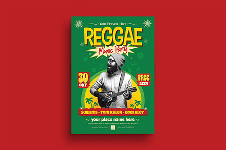 Reggae Music Party Flyer