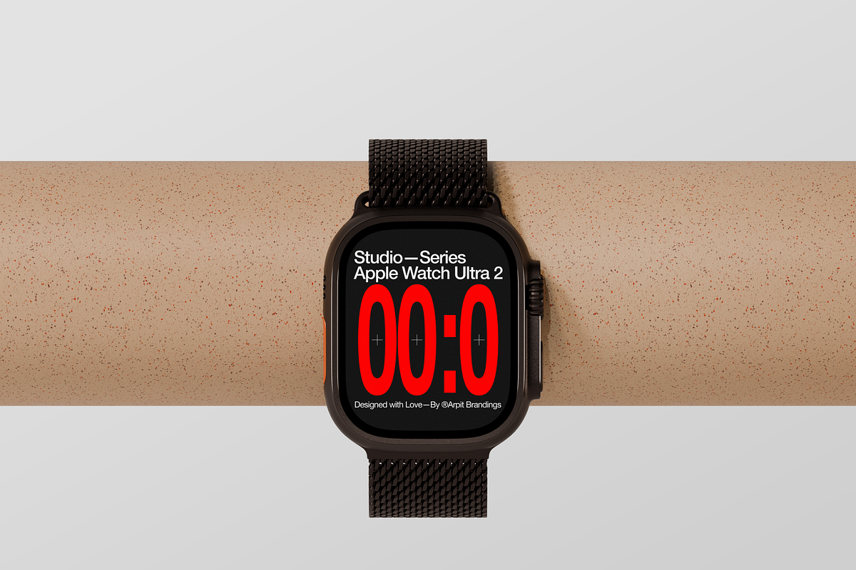 Apple Watch Ultra 2 Mockup, a Device Mockup by Arpit Brandings (Photo 3 of 6)