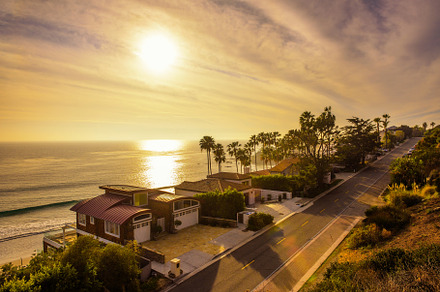 Oceanfront homes of malibu beach in california stock photo containing malibu, a Nature Photo by Nick Fox