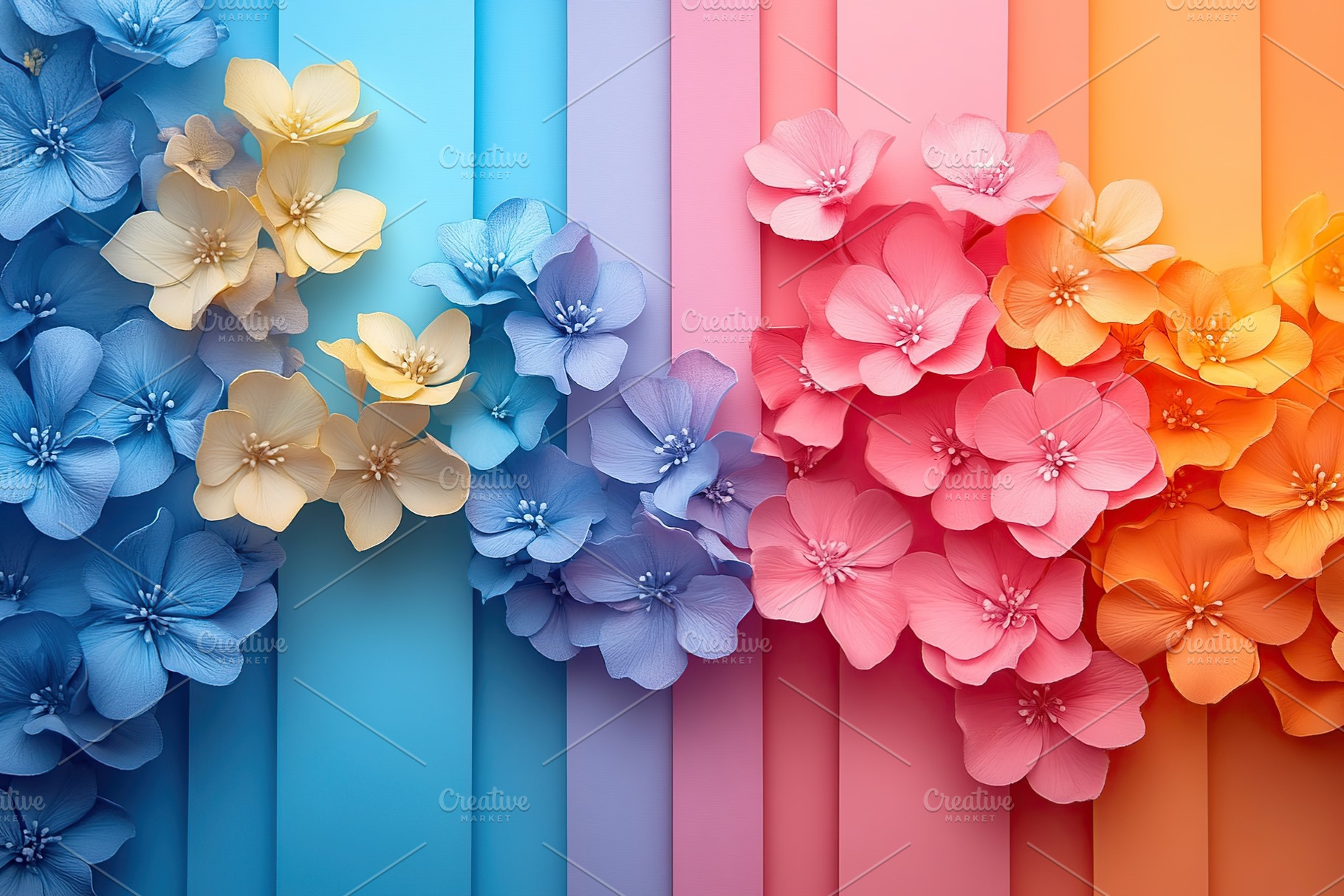 Closeup of beautiful bouquet of flowers in pastel colors, a Background Photo by AlyaAnd