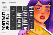 Portrait Brushes Pack for Procreate, a Brush Add-On by Spasibenko Art (Thumbnail 5 of 7)