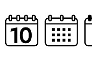 Calendar Icon Set – Date Planner, an Outline Icon by RAHMAT (Thumbnail 4 of 4)