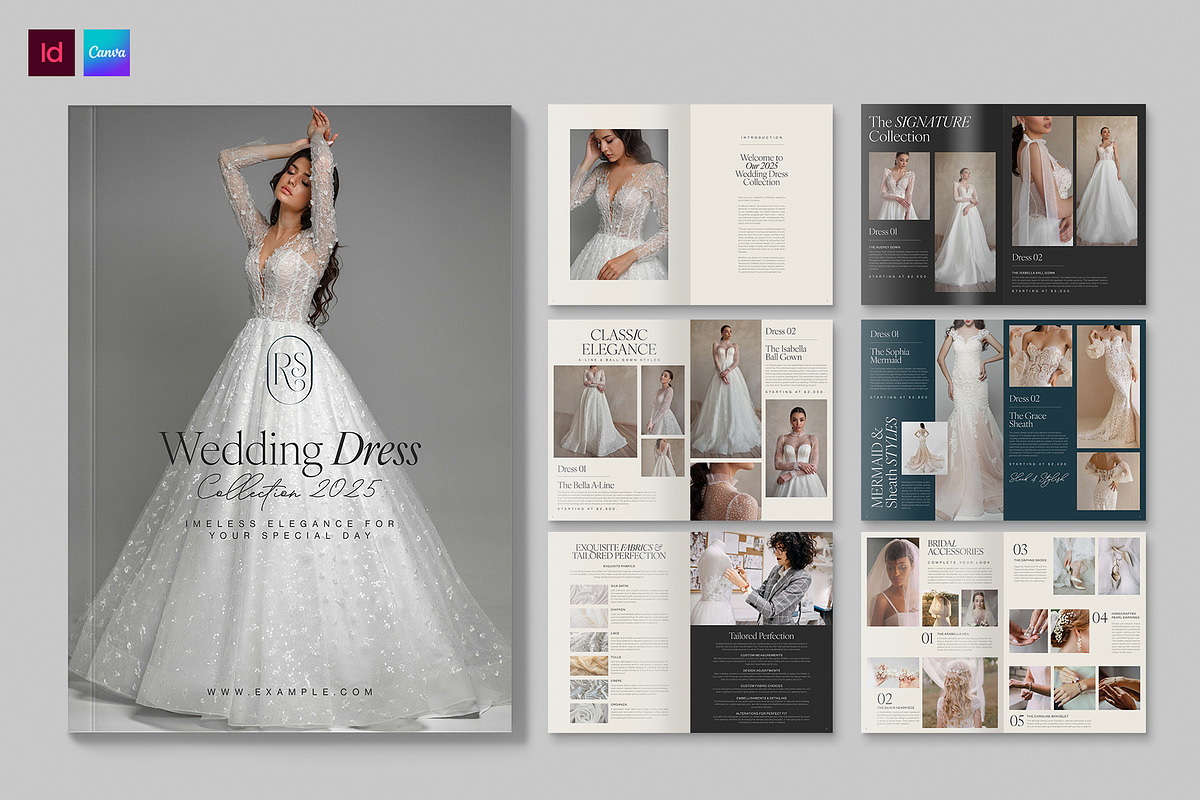 Wedding Dress Catalog Template, a Brochure Template by BrandPacks (Photo 1 of 5)