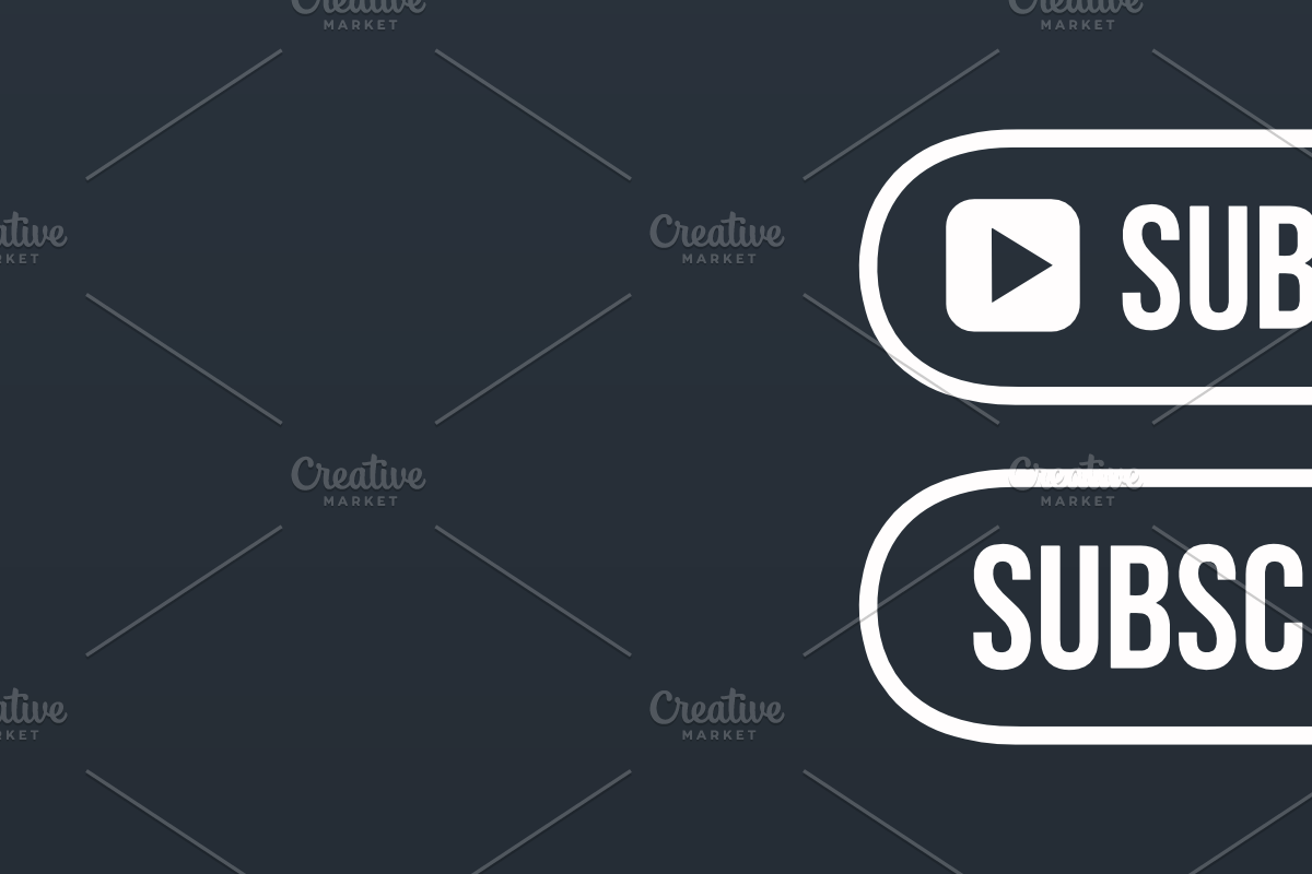 YouTube Subscribe Button icon, a Graphic by Vaughn Studios (Photo 5 of 6)