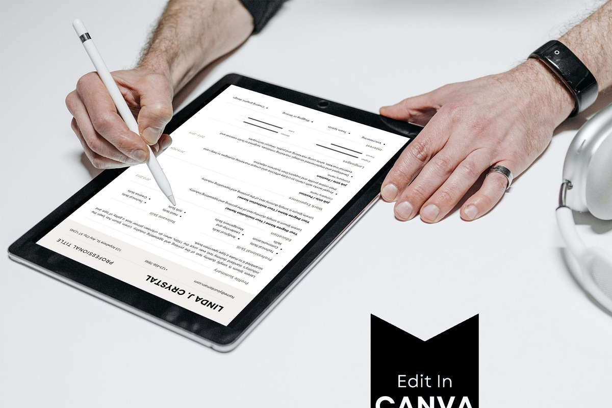 Minimalist Resume Template, CV Form, a Resume Template by BrushstrokeArtGB (Photo 4 of 5)