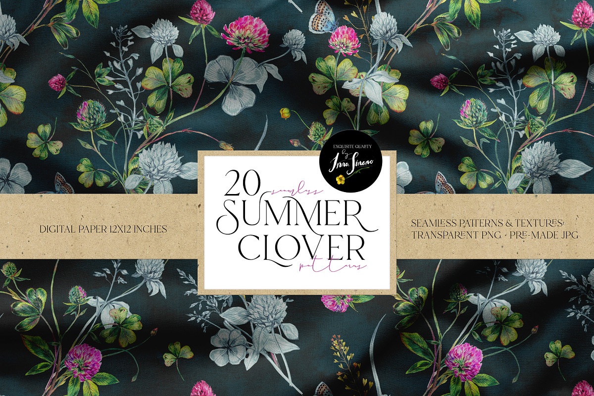 SUMMER CLOVER Watercolor Wildflowers, an Illustration by Inna Sinano (Photo 11 of 17)