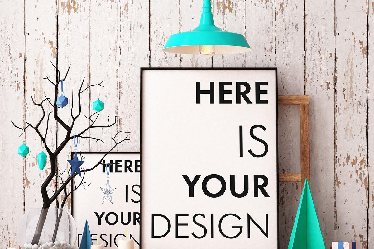 5 Christmas mockups posters, a Print Template by FilL239 (Photo 5 of 5)