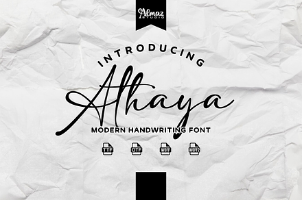 Athaya, a Handwritten Font by almazstudio